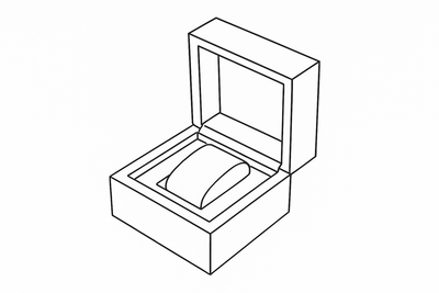 Just outline of the box and the box can only hold one timepiece